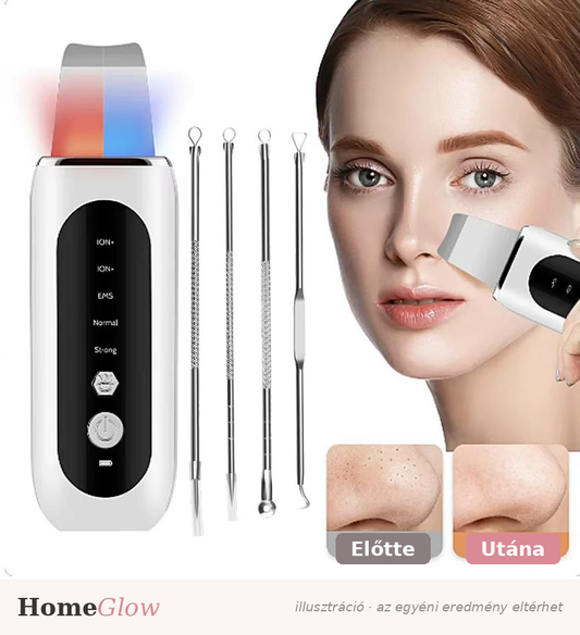 HomeGlow Ultrahangos Arctisztító & Bőrradír